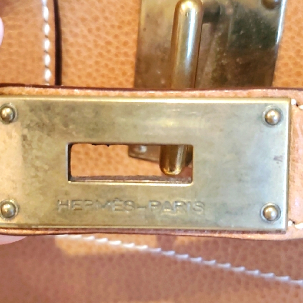 Authentic Rare 2000's Pre Owned Hermes Gold Birkin Bag 40cm - Picture 6 of 7